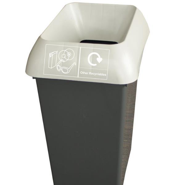 50L Recycling Bin with Light Grey Lid & Other Recycling Logo - Honesty Sales U.K