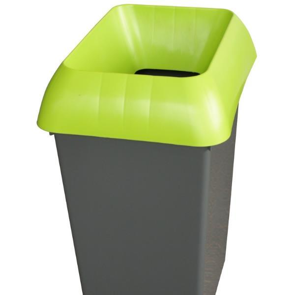 50L Recycling Bin with Lime Green Lid - Honesty Sales U.K