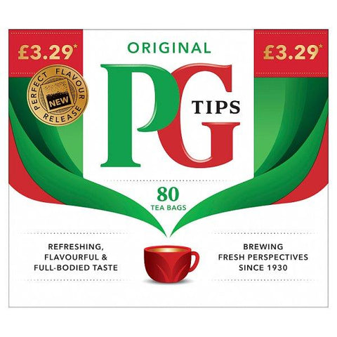 PG Tips 80 Original Tea Bags 232g (Case of 6)