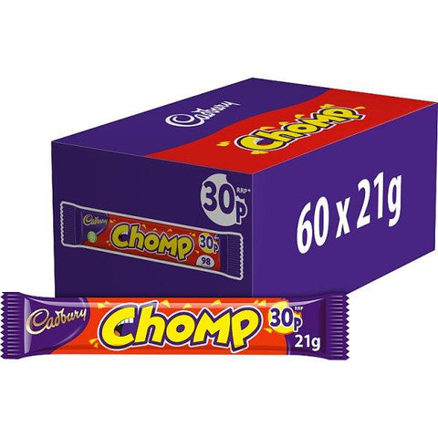 Cadbury Chomp Chocolate Bar 30p PMP 21g (Case of 60)