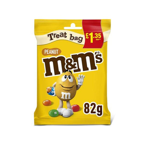 M&M's Crunchy Peanut & Milk Chocolate Bites Treat Bag 82g (Case of 16)