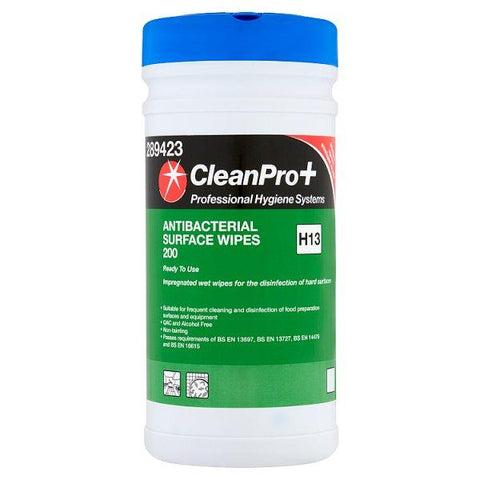 CleanPro+ Antibacterial Surface Wipes 200 H13