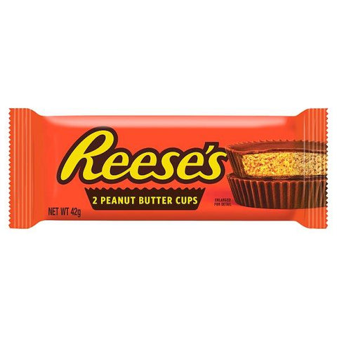 Reese's Milk Chocolate and Peanut Butter Cups, 2 Pack, 42g (Case of 36)