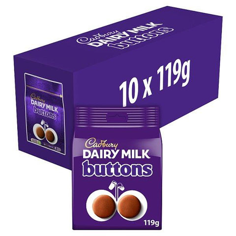 Cadbury Dairy Milk Buttons Chocolate Bag 119g (Case of 10)