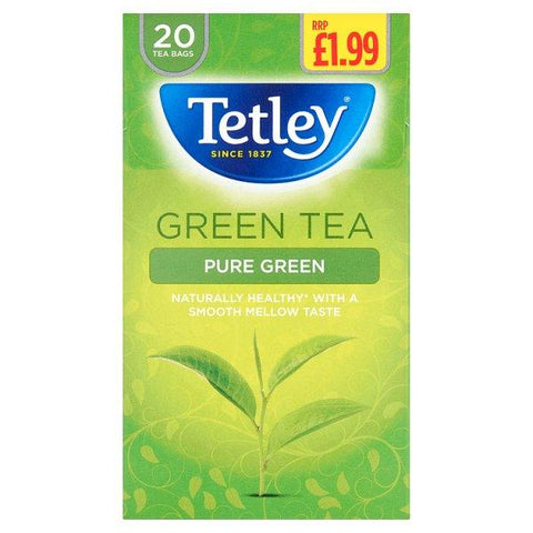 Tetley Pure Green 20 Green Tea 40g (Case of 4)