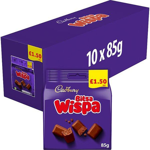 Cadbury Bitsa Wispa Chocolate Bag 85g (Case of 10)