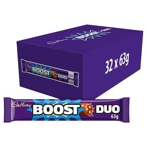 Cadbury Boost Duo Chocolate Bar 63g (Case of 32)