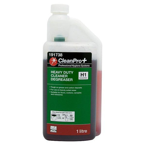 CleanPro+ Heavy Duty Cleaner Degreaser H1 Concentrate 1 Litre