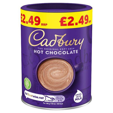 Cadbury Original Drinking Hot Chocolate 250g (Case of 6)