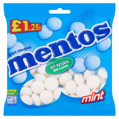 Mentos Chewy Dragees Mint Flavour 135g (Case of 12)