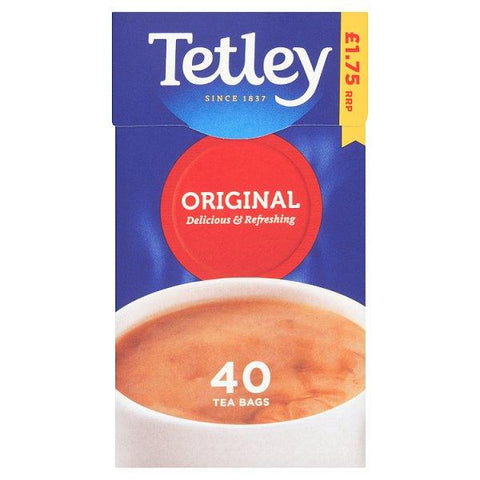 Tetley Original 40 Tea Bags 125g (Case of 6)