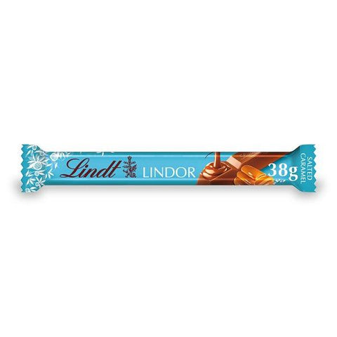 Lindt Lindor Salted Caramel Milk Chocolate Treat Bar 38g (Case of 24)