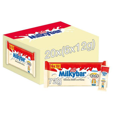 Milkybar Kid White Chocolate Bar 6 Pack Multipack 72g (Case of 25)