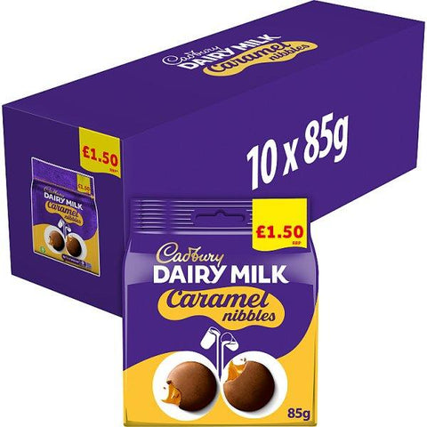 Cadbury Dairy Milk Caramel Nibbles Chocolate Bag 85g (Case of 10)