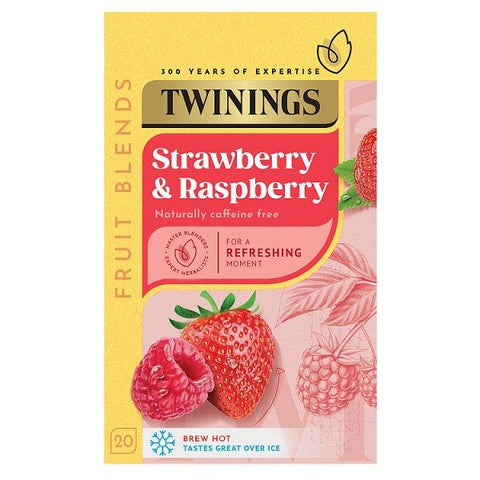 Twinings Strawberry & Raspberry 20 Tea Bags 40g (Case of 4)