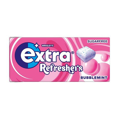 Extra Refreshers Bubblemint Sugarfree Chewing Gum Handy Box 7 Pieces (Case of 16)