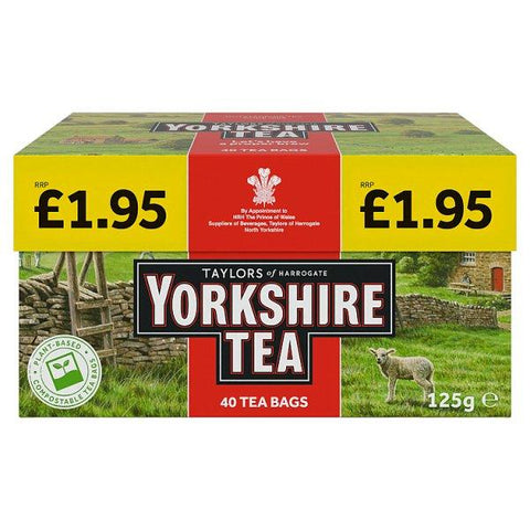 Yorkshire Tea 40 Tea Bags 125g (Case of 5)