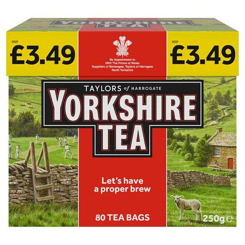 Yorkshire Tea 80 Tea Bags 250g (Case of 5)