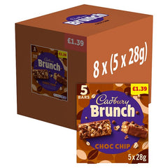 Cadbury Brunch Bar Choc Chip 5 Pack £1.39 PMP 140g (Case of 8)