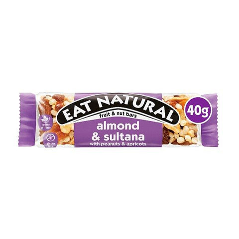 Eat Natural Almond & Sultana with Peanuts & Apricots Fruit & Nut Bars 40g (Case of 144)