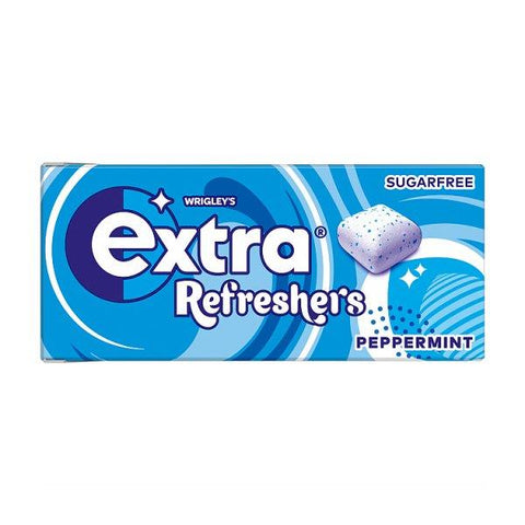 Extra Refreshers Peppermint Sugarfree Chewing Gum Handy Box 7 Pieces (Case of 16)