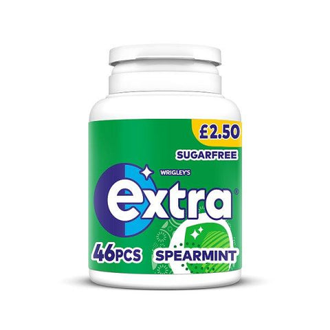 Extra Spearmint Sugarfree Chewing Gum Bottle 46 Pieces (Case of 144)