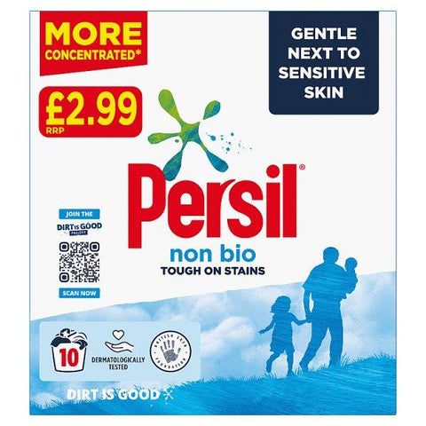 Persil Fabric Cleaning Washing Powder Non Bio 10 Wash (Case of 7)