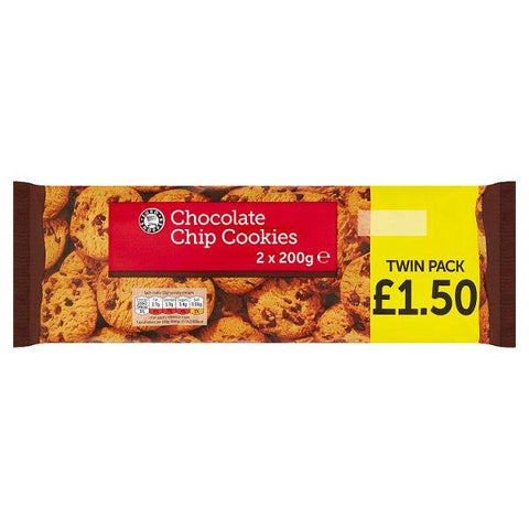 Euro Shopper Chocolate Chip Cookies 2 x 200g (Case of 12)