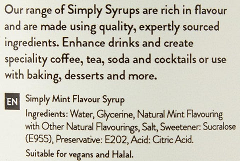 Simply Sugar Free Mint Syrup