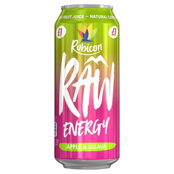 Rubicon Raw Energy Apple & Guava 500ml (Case of 12)