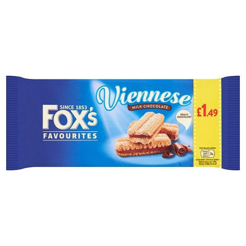 Fox's Favourites Viennese Milk Chocolate 120g (Case of 12)