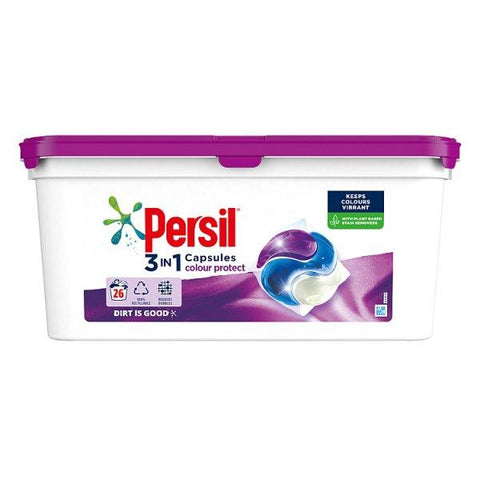 Persil 3 in 1 Laundry Washing Capsules Colour Protect 26 Wash (Case of 3)