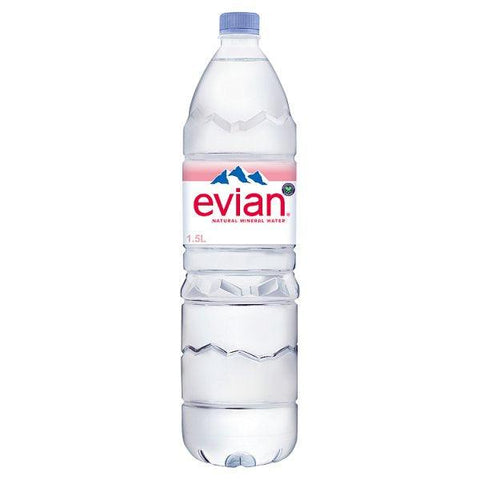 Evian Still Natural Mineral Water 1.5L (Case of 8)