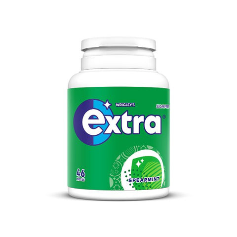 Extra Spearmint Sugarfree Chewing Gum Bottle 46 Pieces (Case of 6)