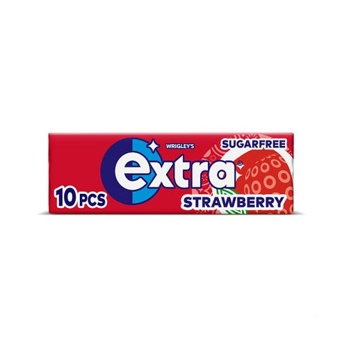 Extra Strawberry Flavour Sugarfree Chewing Gum 10 Pieces (Case of 30)