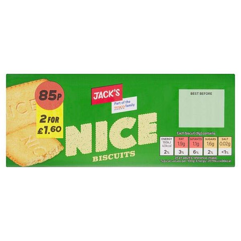 Jack's Nice Biscuits 200g (Case of 12)