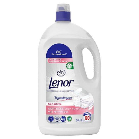 Lenor Professional Fabric Conditioner, 190 Washes, 3.8L, Sensitive Skin (Case of 2)