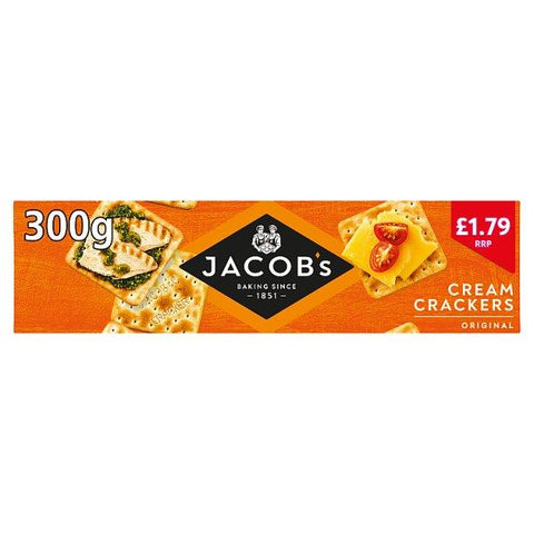 Jacob's Cream Crackers Original 300g (Case of 12)