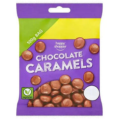 Happy Shopper Chocolate Caramels 100g (Case of 10) - Honesty Sales U.K