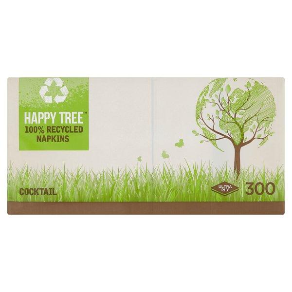 Happy Tree 300 Cocktail Ultra Ply Napkins - Sets of 300 - Honesty Sales U.K