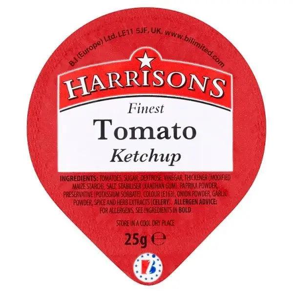 Harrisons Finest Tomato Ketchup Dip Pots 100 x 25g - Honesty Sales U.K