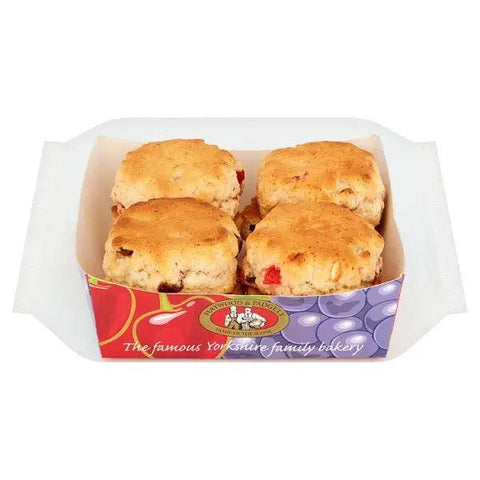 Haywood & Padgett 8 Cherry & Sultana Scones (Case of 8) - Honesty Sales U.K