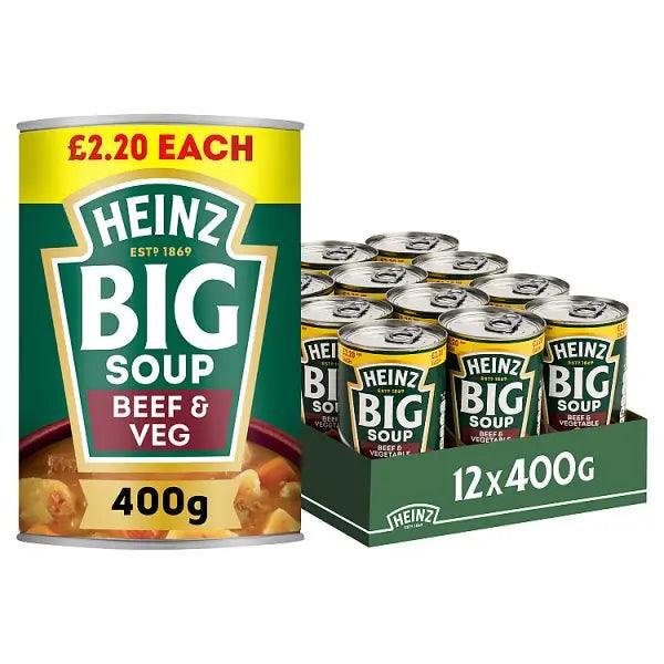 Heinz Big Soup Beef & Vegetable 400g (Case of 12) - Honesty Sales U.K