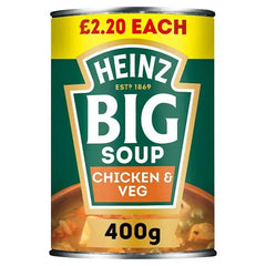 Heinz Big Soup Chicken & Veg 400g (Case of 12) - Honesty Sales U.K