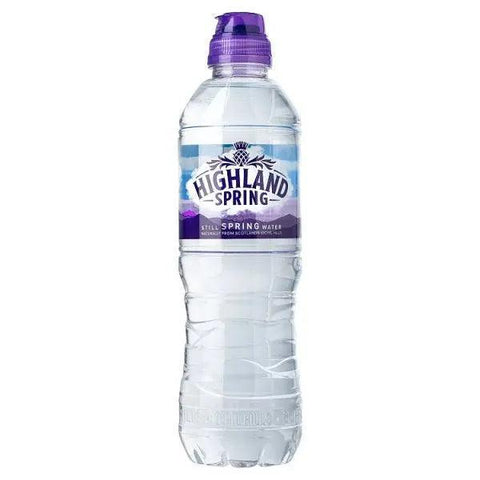 Highland Spring Still Spring Water Sports Cap 500ml (Case of 24) - Honesty Sales U.K