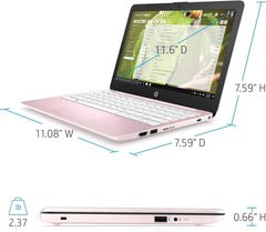HP Stream 11-ak0520na Pink Celeron N4120 11.6" 4GB Ram 64GB - 735J1EA - Honesty Sales U.K