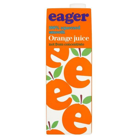 Eager Smooth Orange Juice 1L (Case of 8) - Honesty Sales U.K