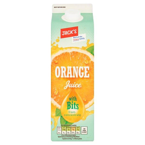 Jack's Orange Juice with Bits from Concentrate 1 Litre (Case of 6)