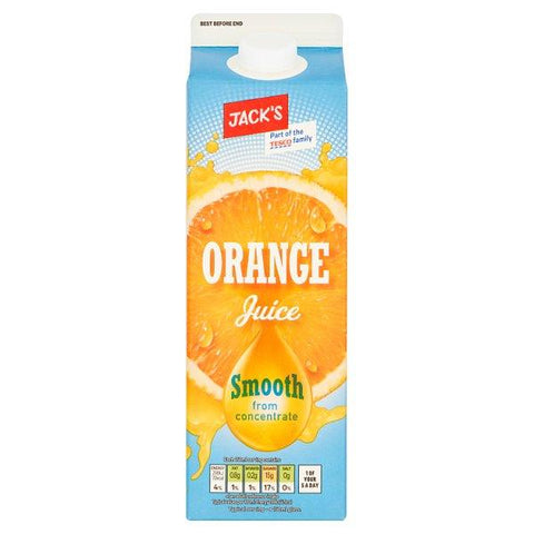 Jack's Orange Juice Smooth from Concentrate 1 Litre (Case of 6)