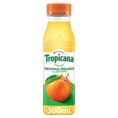 Tropicana Pure Orange Fruit Juice with Bits 300ml (Case of 8)